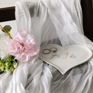 Podnos porcelánový srdce "Yes I do"