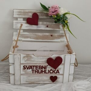 Truhla dřevěná "Svatební truhlička"
