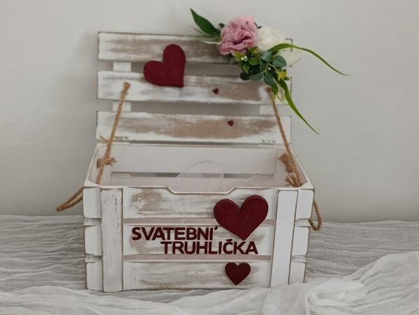 Truhla dřevěná "Svatební truhlička"
