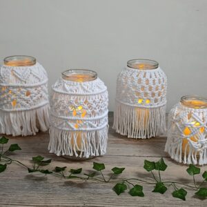 Sklenice macrame