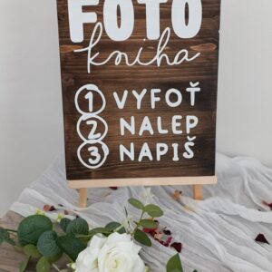 Cedule fotokniha - tmavé dřevo