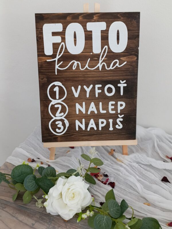Cedule fotokniha - tmavé dřevo