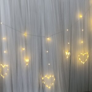 LED světelný řetěz, srdcové světlo