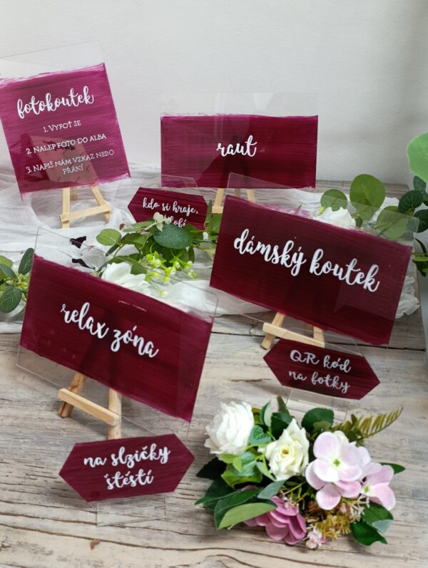 Cedule plexi - bordo set - Image 2