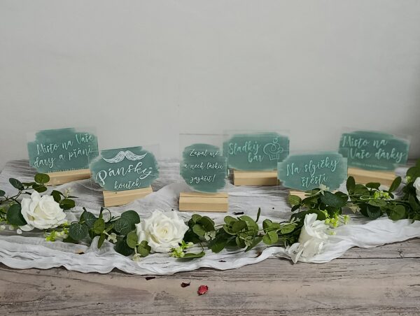 Cedule plexi - green set