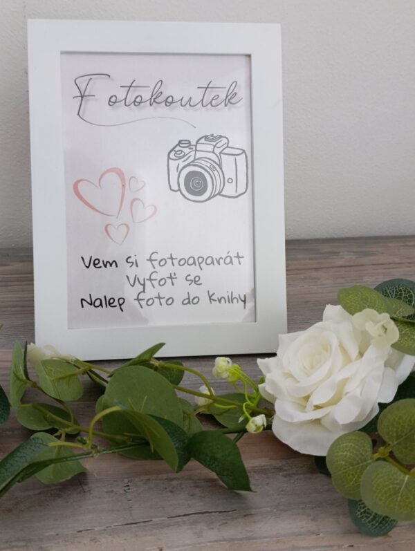 Rámeček bílý fotokoutek