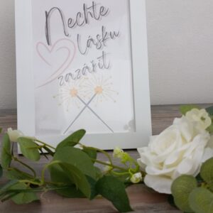 Rámeček bílý nech lásku zazářit