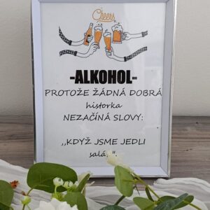 Rámeček stříbrný "Alkohol"