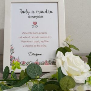 Rámeček "Rady a moudra do manželství"