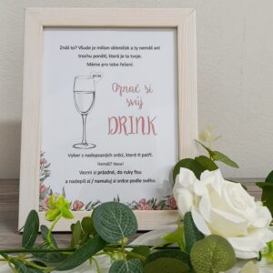 Rámeček "Označ si svůj drink"