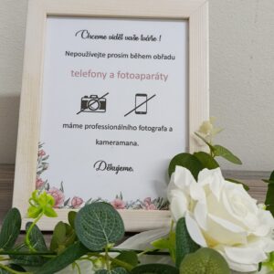 Rámeček "Nepoužívejte telefony"